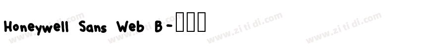 Honeywell Sans Web B字体转换